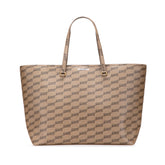 Large BB Monogram Coated Canvas Signature East West Shopper Bag